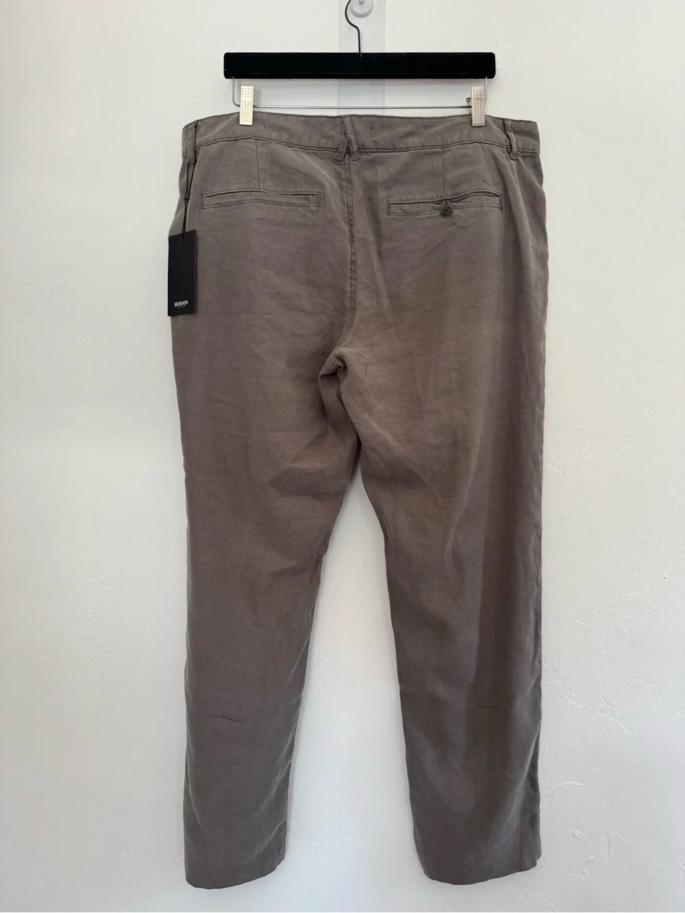 NWT Hudson Classic Slim Straight Fit Stretch Linen Blend Chino Pants *FLAWS*